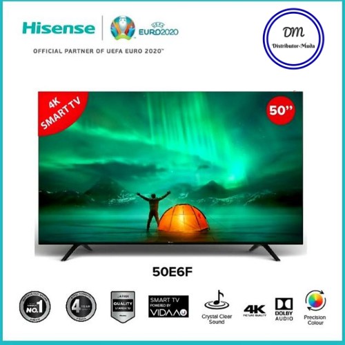HISENSE 50 Inch Smart Digital LED TV 4K UHD TV 50E6F YOUTUBE NETFLIX