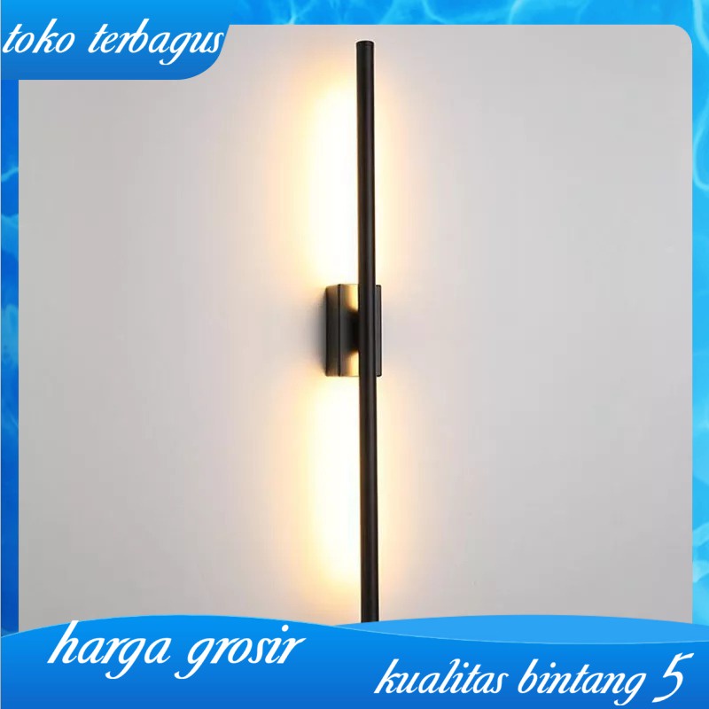 Lampu Dinding Hias Premium Long Stick Lamp Warm White Black Gold