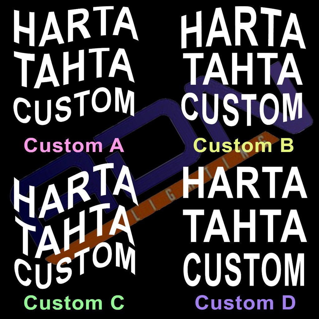 Cutting Sticker Stiker HARTA TAHTA 8 x 8 cm