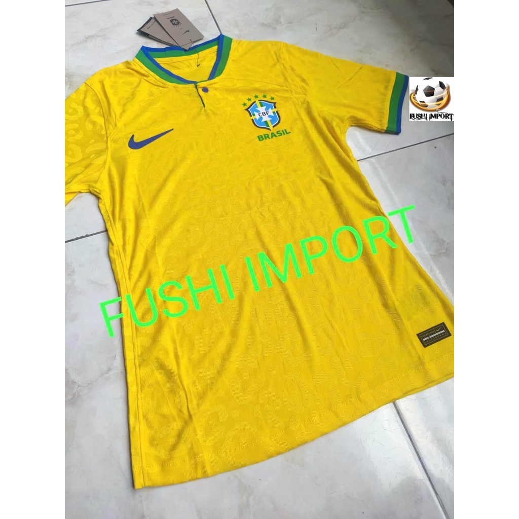 Player Issue | Jersey Baju Bola Brasil Home World Cup Piala Dunia 2022 Drifit Adv Vaporknit