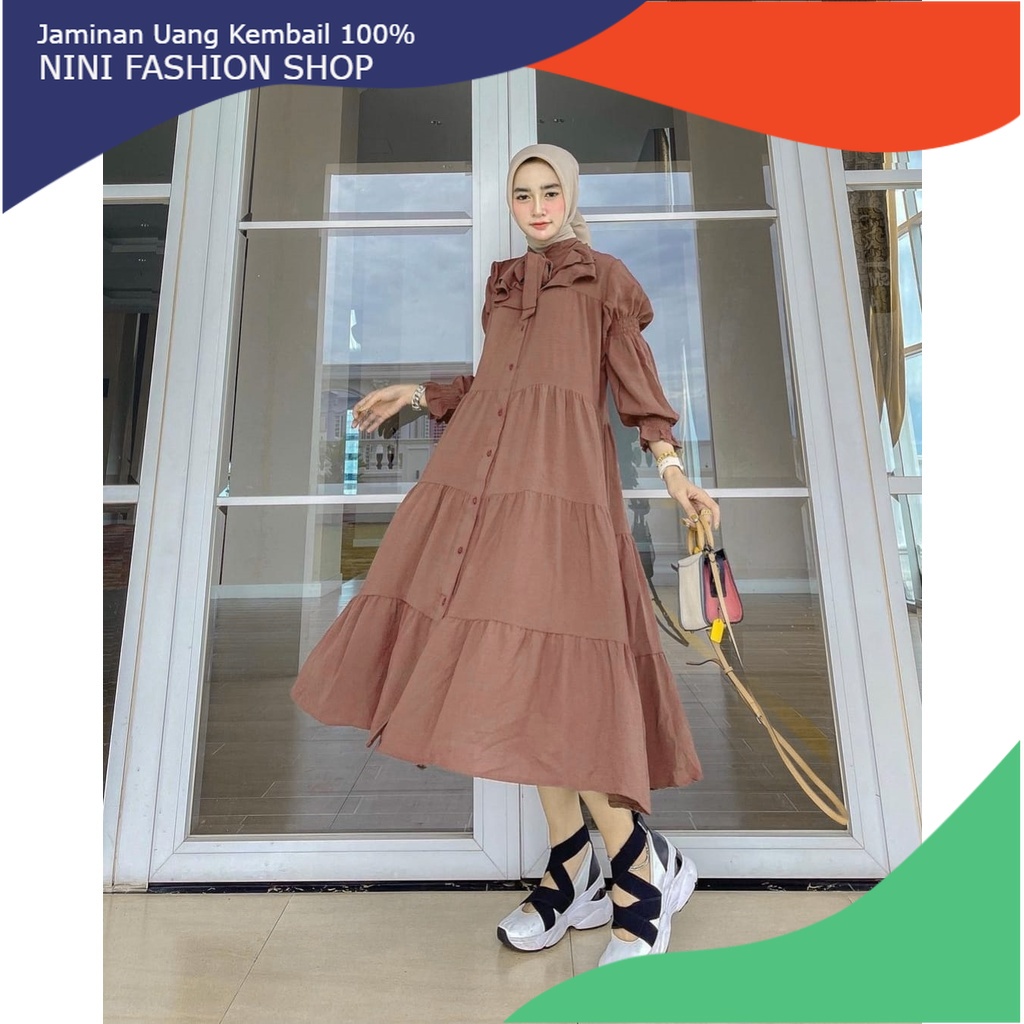 Talla Mini Dress | Dress Muslim | Mini Dress Jumbo | Gamis Muslimah Remaja | Midi Dress Korea | Dres