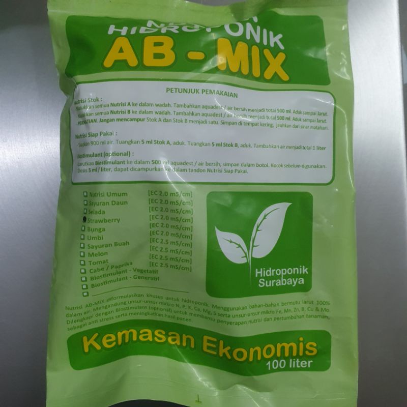 AB Mix STRAWBERRY Hidroponik Surabaya