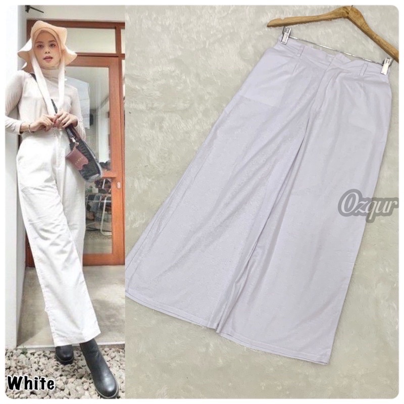 1 KG 3 PCS | DELONIX KULOT JEANS / CELANA KULOT JEANS WANITA / BAWAHAN CEWEK / JIN JINS SNOW-MIRABEA KLT PUTIH