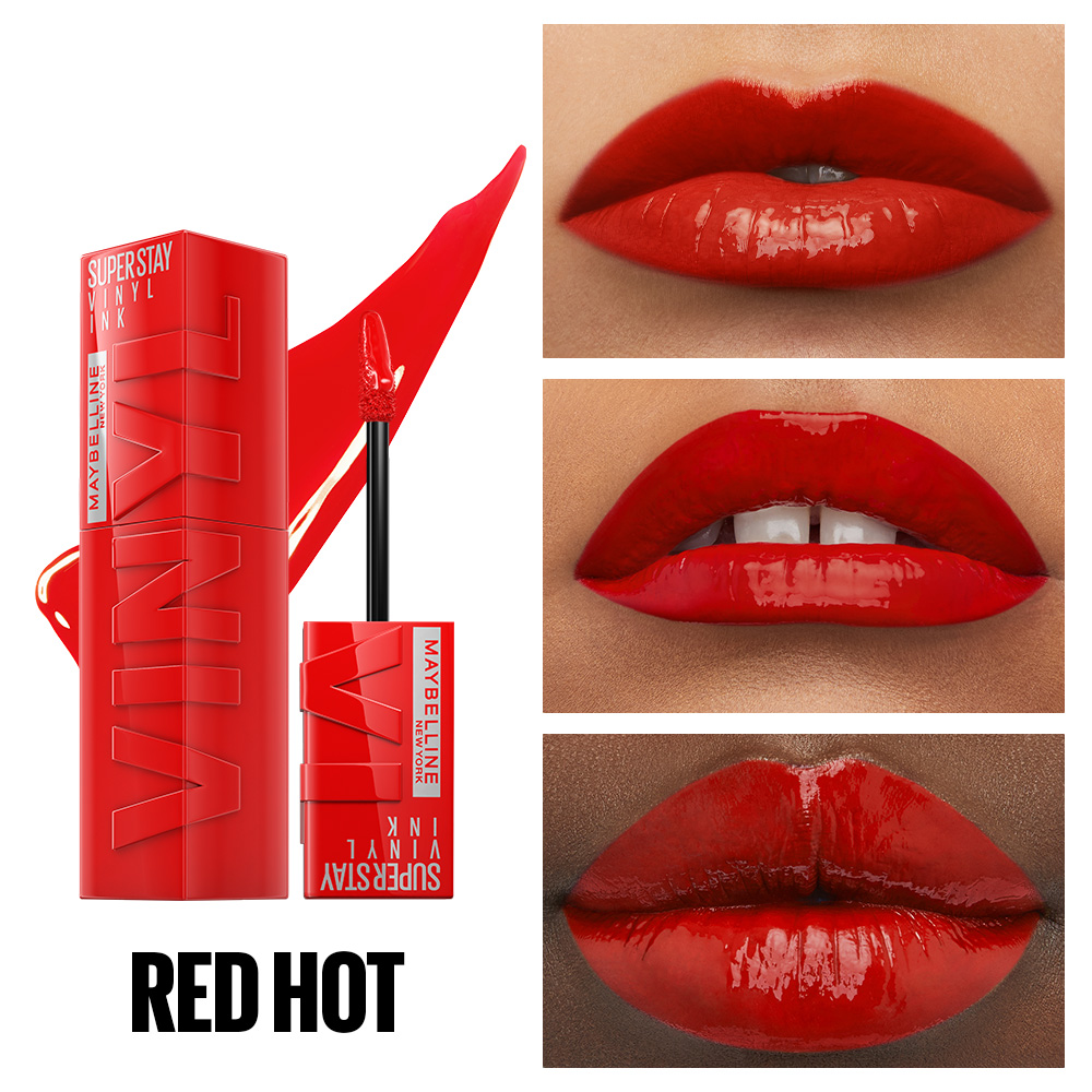 Maybelline Superstay Vinyl Ink 4.2ml - Liquid Lipstik Lipstick Make Up Lipcream Viral Ready Stock-25 Red Hot