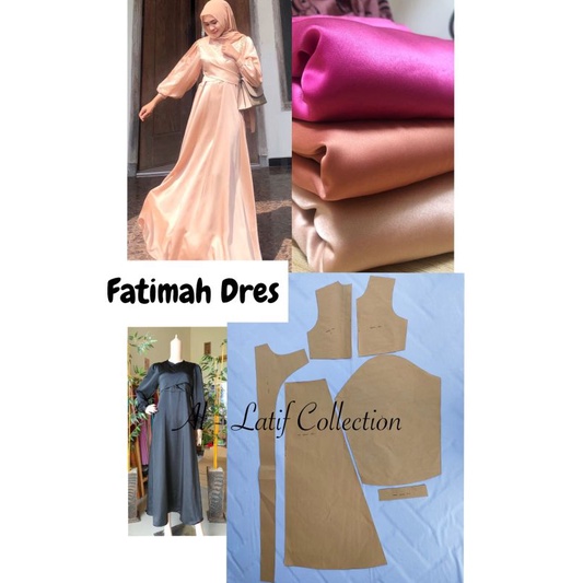 pola instan / pola jiplak Fatimah Dress