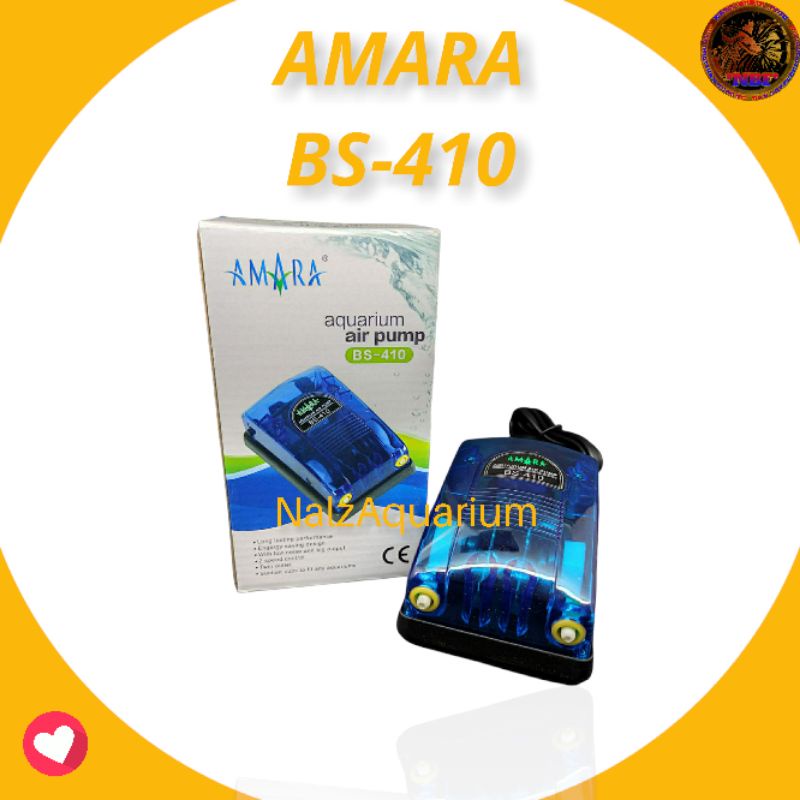 AERATOR AMARA AQUARIUM AIR PUMP BS 410 / MESIN AERATOR 2 LUBANG