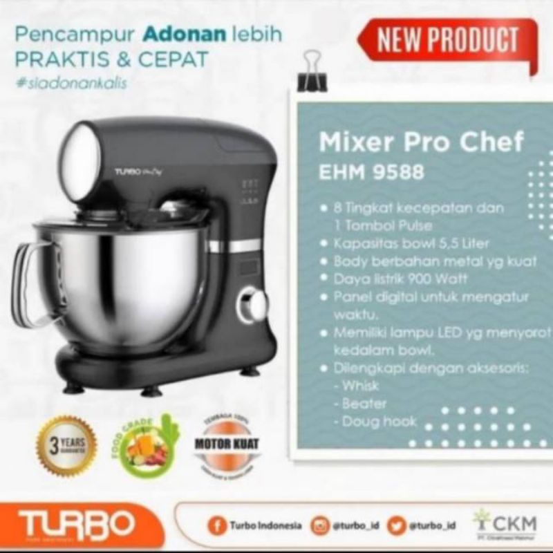 Stand mixer roti Turbo By Philips EHM9588 GARANSI RESMI