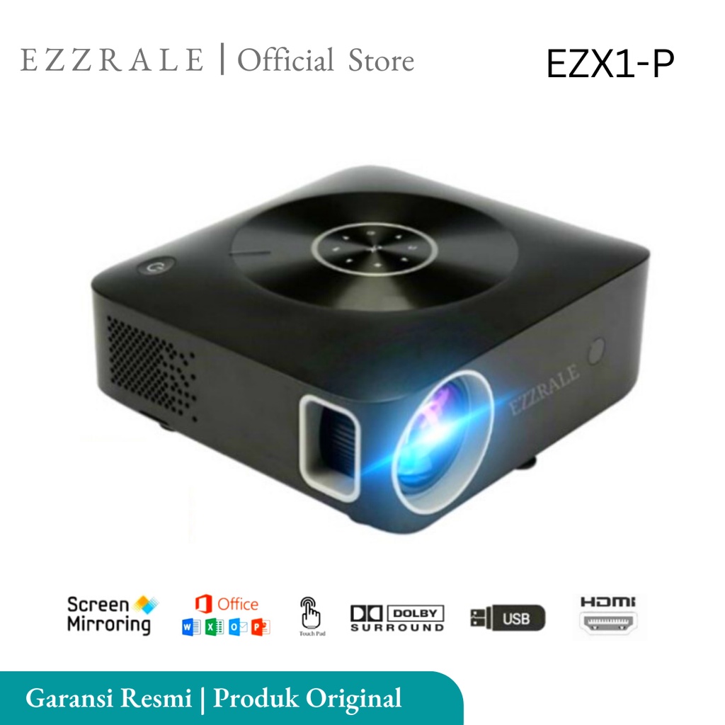 Ezzrale EZX1 Projector 280 ANSI 5000 Lumens (2021) Full HD1080P + Smooth Mirroring