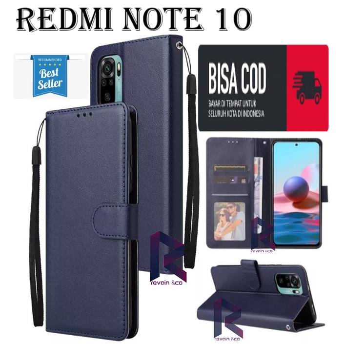 REDMI NOTE 10 CASE FLIP WALLET LEATHER KULIT PREMIUM SARUNG BUKA TUTUP FLIP CASE XIAOMI REDMI NOTE 10