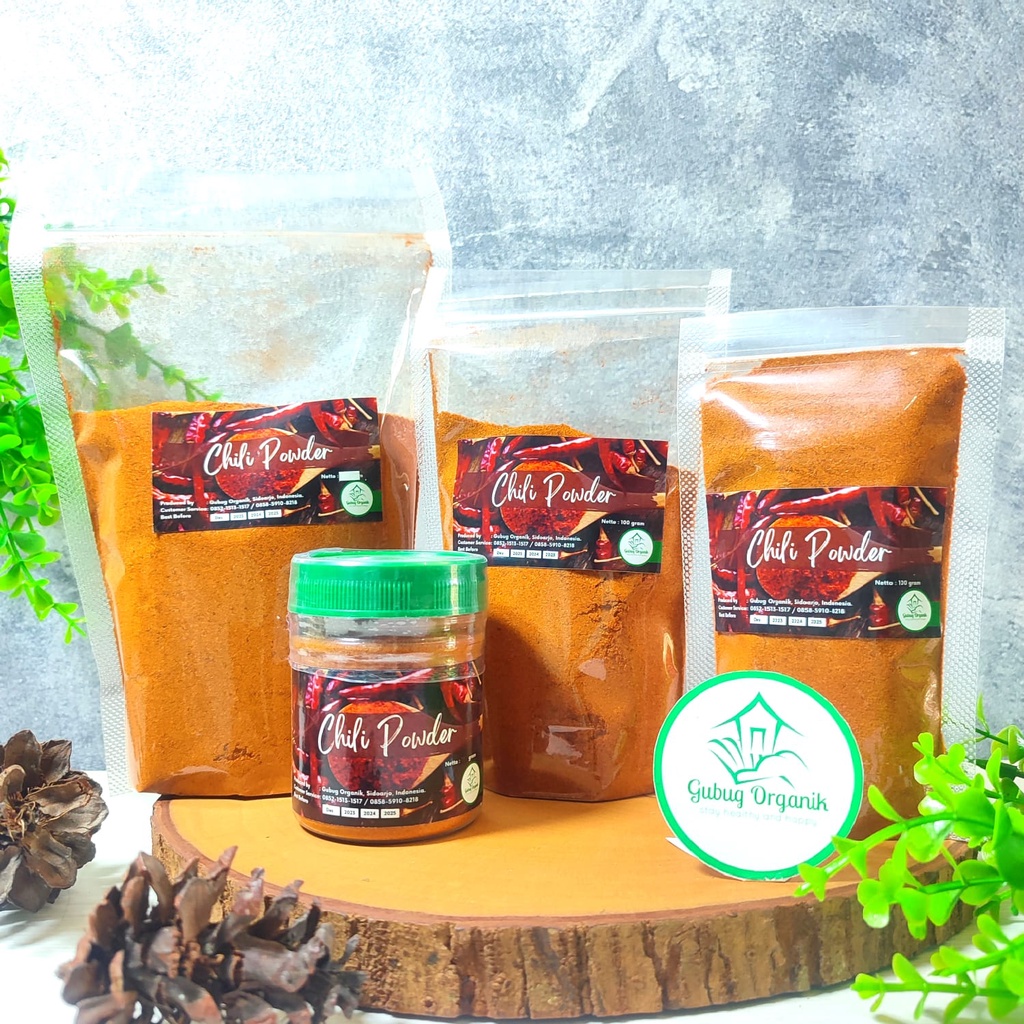 

Cabe Bubuk Chili Powder Bumbu Dapur Rempah Alami Bubuk Tabur / Cabai Bubuk