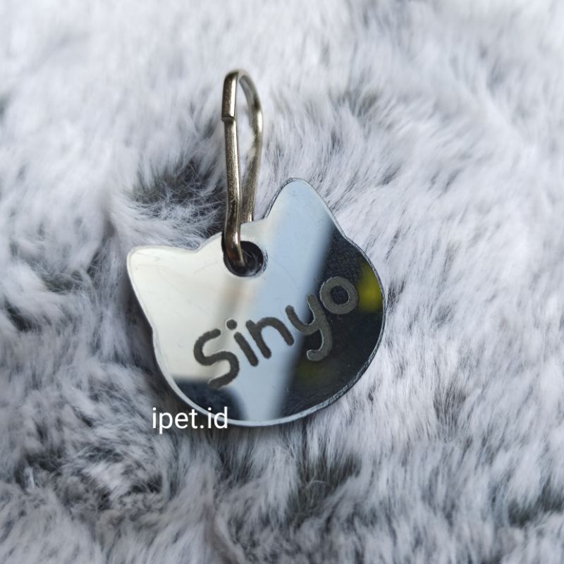 BANDUL TAG NAMA KALUNG KUCING ANJING AKRILIK WATERPROOF