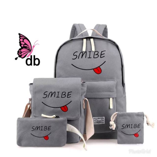 Ransel 4in1 murah smibe best seller /  ransel anak sekolah / ransel backpack lucu