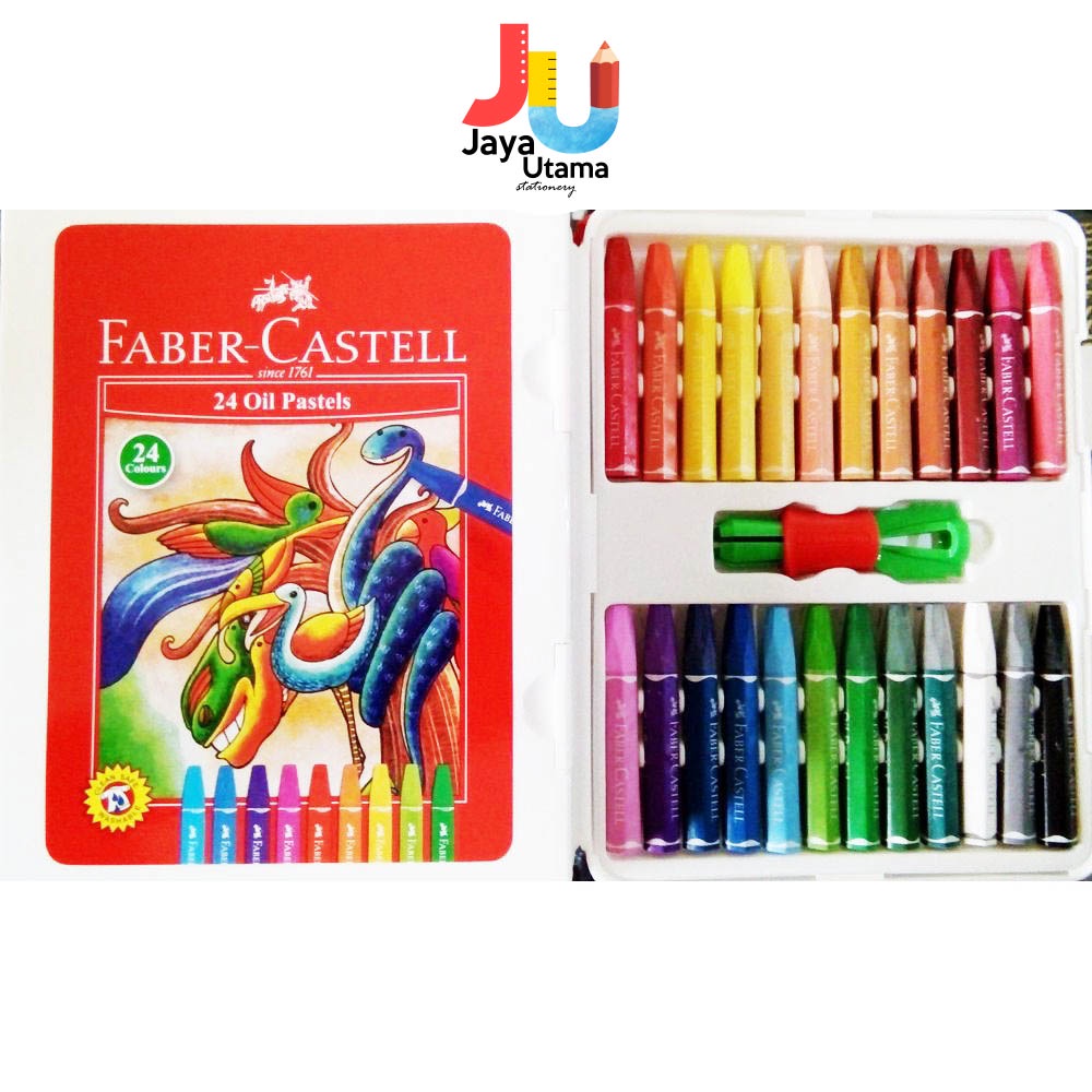 

Faber Castell Crayon Oil Pastel Mewarnai 24 Warna Plastic Case