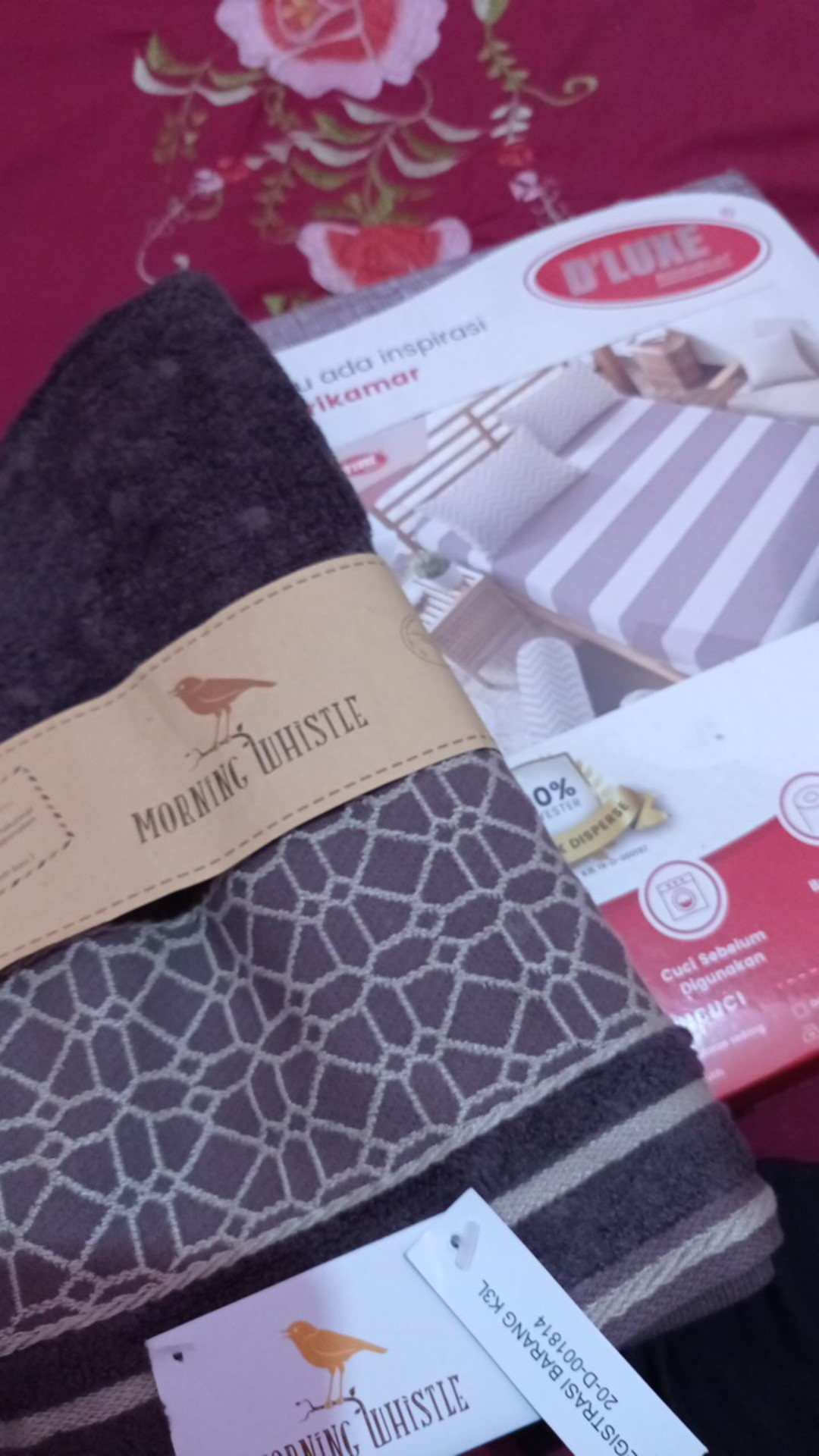 Rc Handuk Mandi Terry Palmer Morning Whistle  Serat Bamboo Jumbo Ukuran 70x140cm