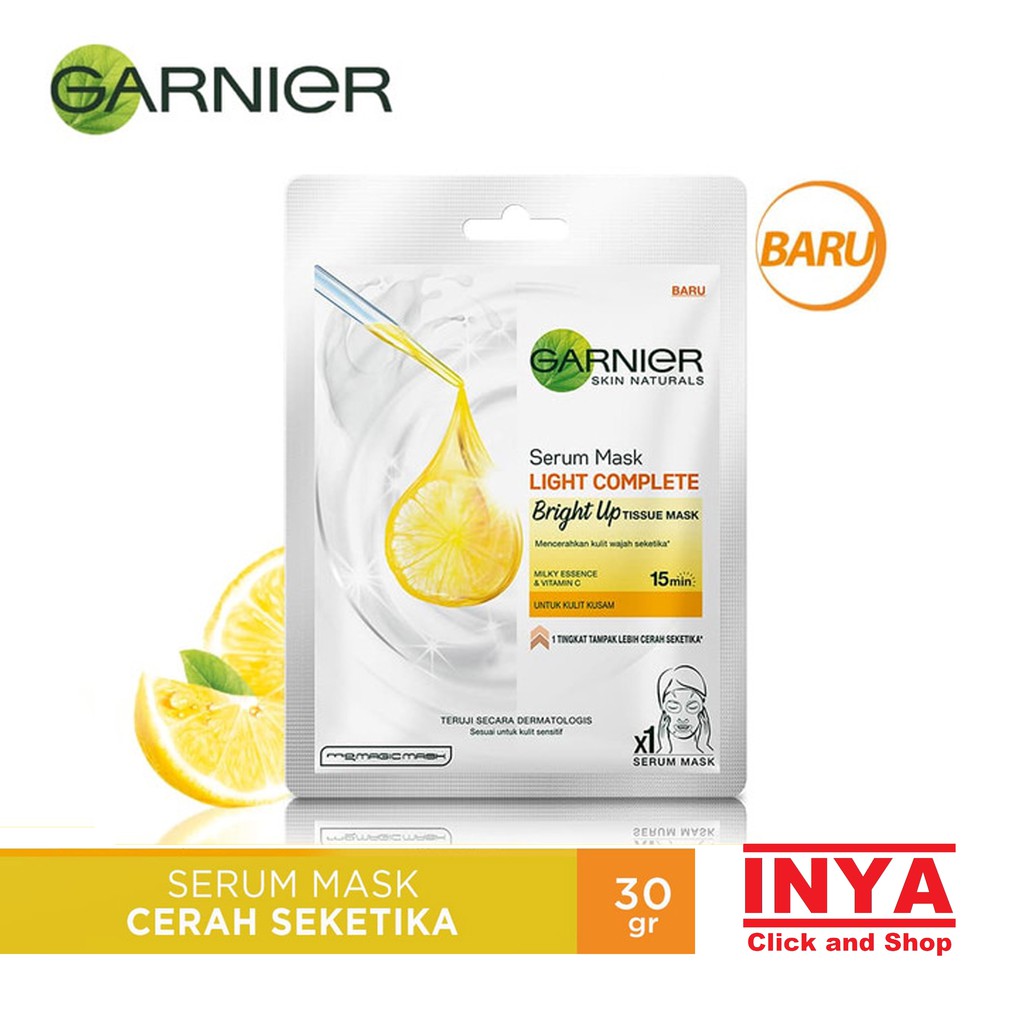 GARNIER SERUM MASK LIGHT COMPLETE BRIGHT UP 30gr - Masker Wajah