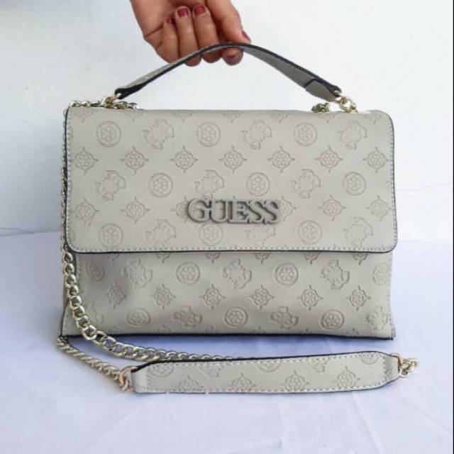guess peony grey bag