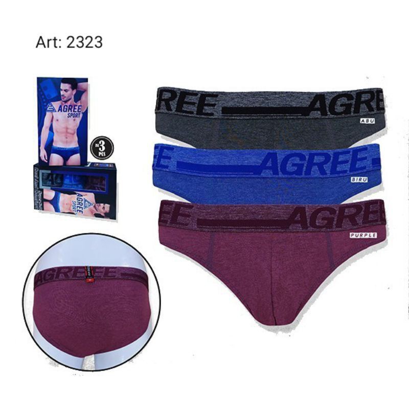 AGREE CD PRIA AGREE 2323 UKURAN M-XXL.CELANA DALAM  PRIA AGREE SPORT.