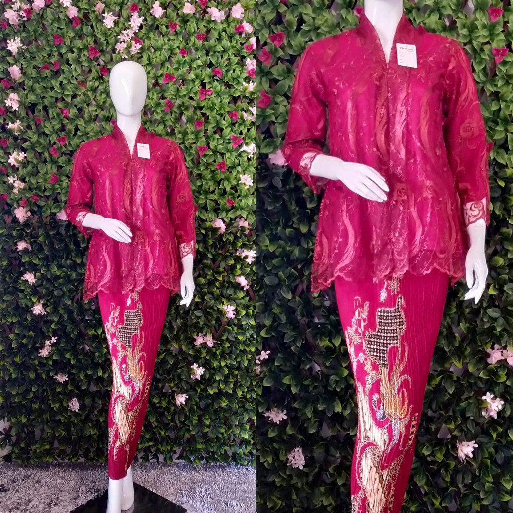 SET KEBAYA FLOY TULLE MUTIARA BORDIR / STELAN KEBAYA PESTA / KEBAYA PESTA / KEBAYA ANAK MUDA