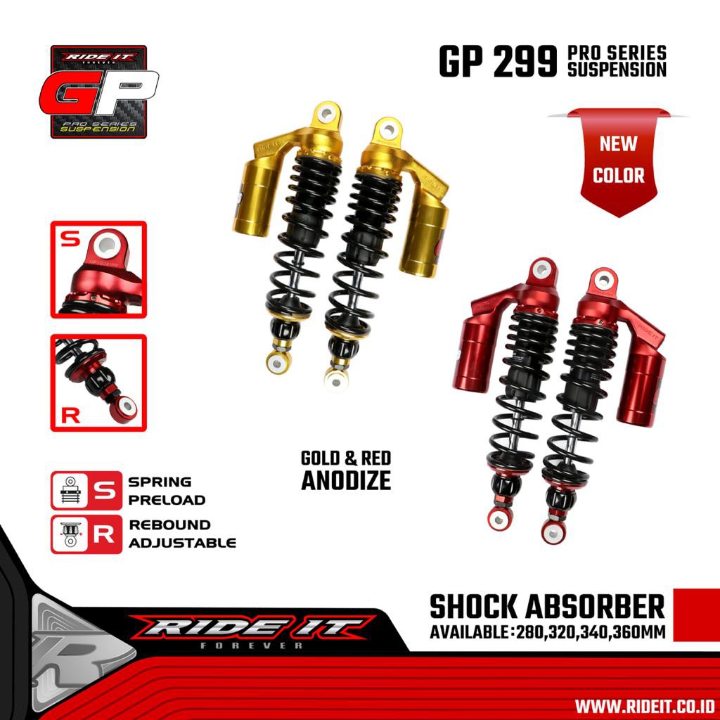 Shockbreaker GP 299 Ride It GP 299 New Color Shock Bebek GP 299 Ride It 280 320 340 360MM