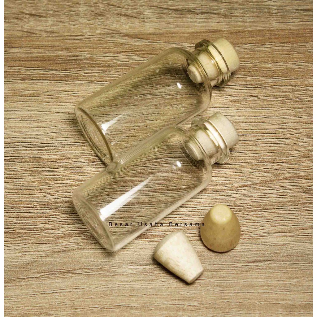 Botol Kaca Vial Charm 20 ml kayu gabus cork bottles 20ml / DIY Souvenir