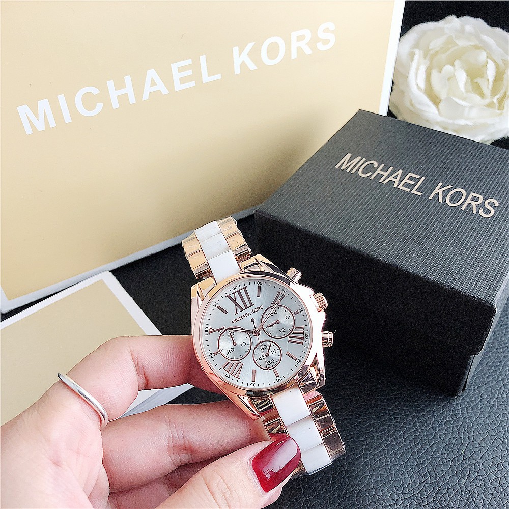 ✅COD MK Michael Kors Jam Tangan Quartz Dengan Strap Keramik Women Ceramics Watch INS Tiktok Hot-5