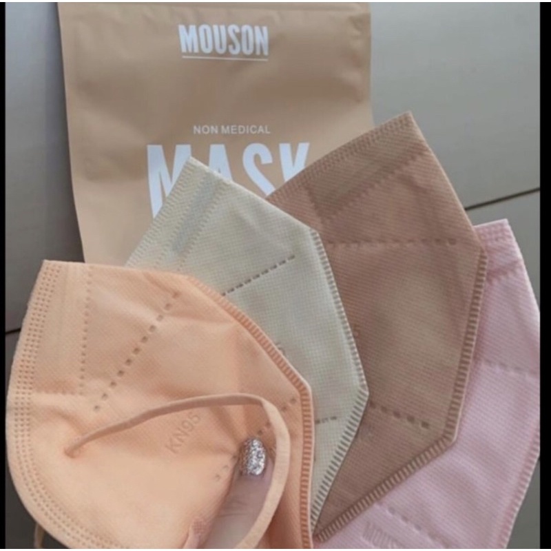 MOUSON masker KN95 5ply isi 10 pcs | Nude Orange