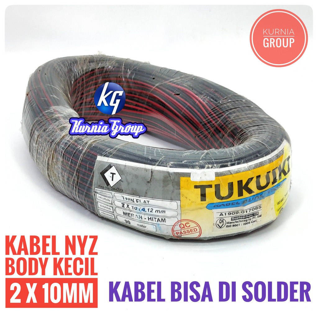 TERMURAH .. KABEL LISTRIK AUDIO NYZ 2x10 isi 90M KABEL AUDIO BODY KECIL CABLE AC DC 2 JALUR MURAH