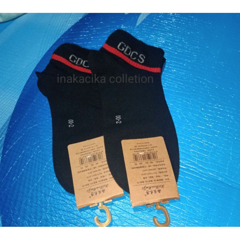 kaos kaki pria pendek  cotton   hitam putih navy abu