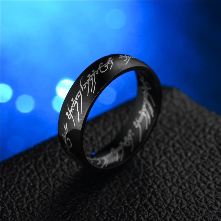 Lord of the Ring Cincin Eropa Amerika | Titanium steel Anti Karat | Grosir Cincin Couple