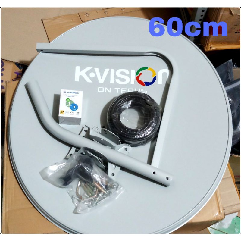 Antena parabola 60cm k-vision lengkap tanpa receiver