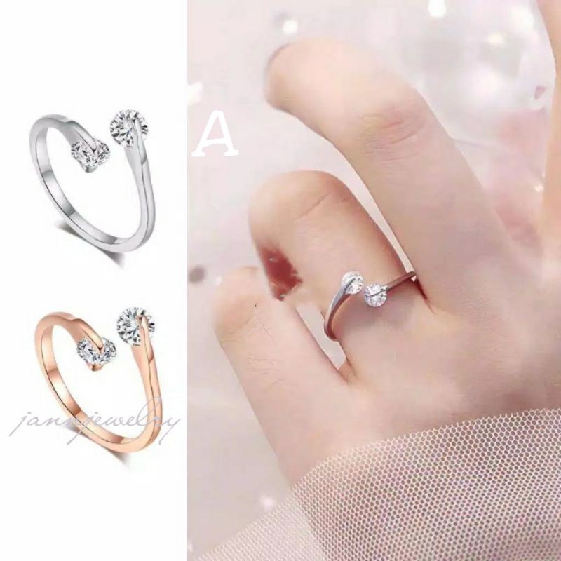 Cincin korea imoet double permata zircon uk 6-7-8