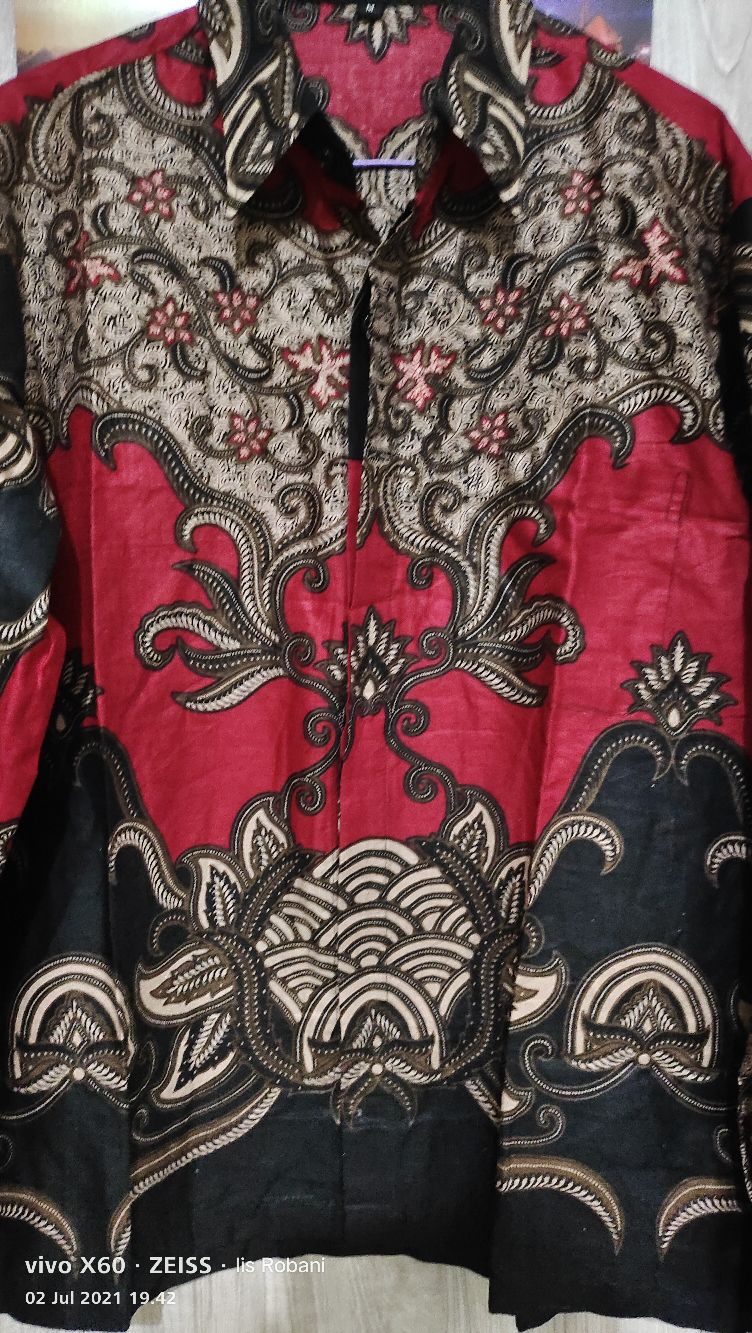 Baju Batik Pria Slimfit Big Size M L Xl Xxl Atasan Kemeja Batik Lengan Panjang Tejo Anom