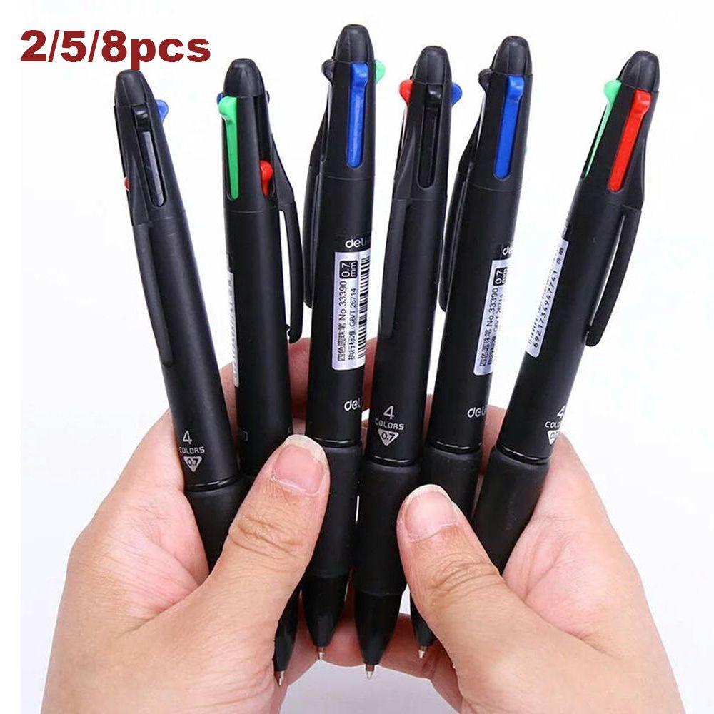 CHOOKYY 2/5/8pcs 0.7mm Multicolor Ballpoint Pen Ditarik Chunky Plastik Gel Pen