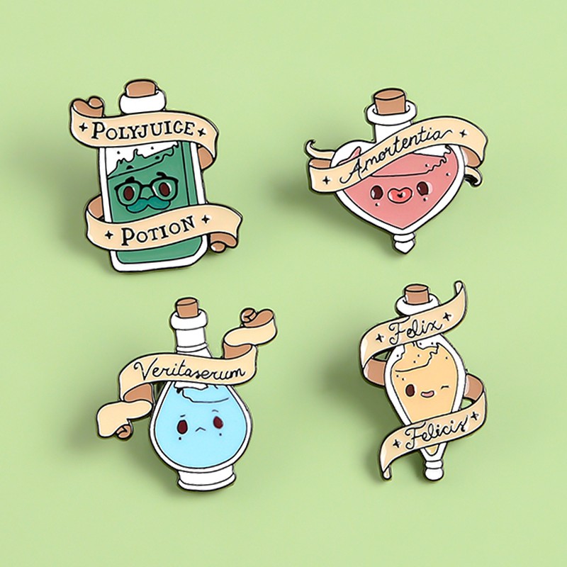 Magic Love Potions Enamel Pins Banner Cartoon Brooches Shirt Bag Colorful Badge Jewelry Classic for Bag Lapel Pin Buckle Animal Jewelry Gift for Friend