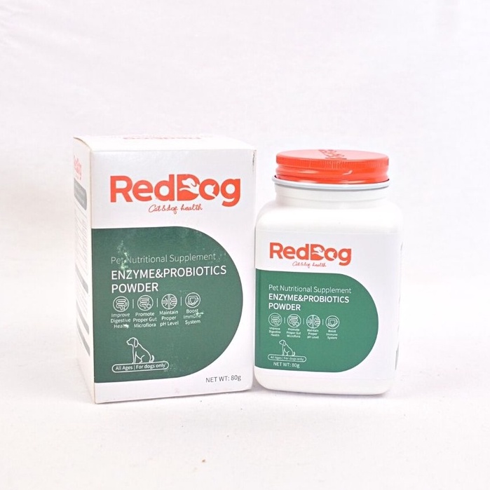 REDDOG Vitamin Pencernaan Anjing Enzyme and Probiotics Powder 80g