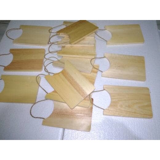 Talenan Kayu Tali Model U 21,5 x 15 x 1,5 / Wooden Cutting Board