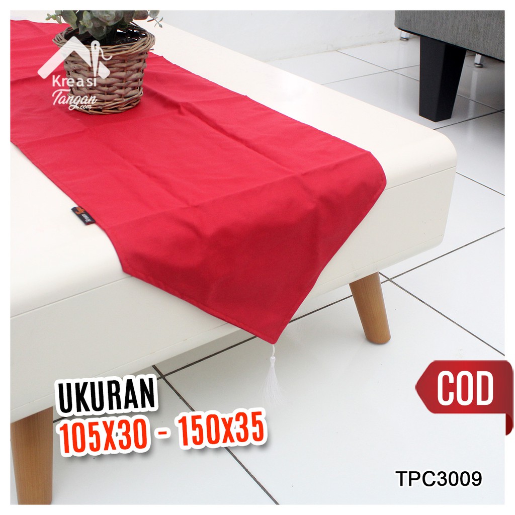 Taplak Meja Polos Table Runner POLOS Ukuran 105x30 &amp; 150x35 (TPC3009)