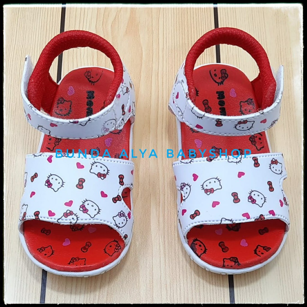 Sandal Anak Perempuan Usia 6 Bulan 1 2 Tahun Size 22 - 25 MERAH - Sendal Anak Cewek Alas Karet Anti Licin
