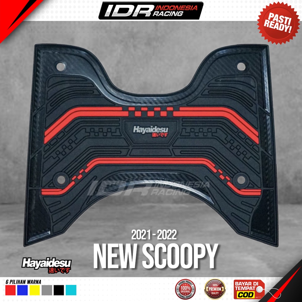 Karpet Motor Floor Mat NEW SCOOPY 2021-2022  Hayaidesu Body Protector Aksesoris Honda