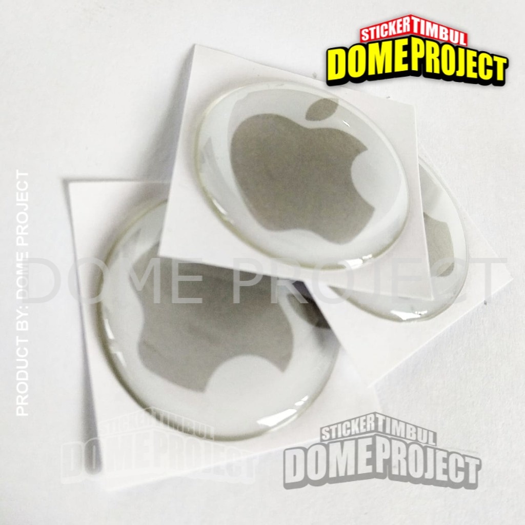 STIKER MOTOR TIMBUL EMBLEM LOGO APPLE EMBLEM STIKER 3D TIMBUL RESIN LENTUR