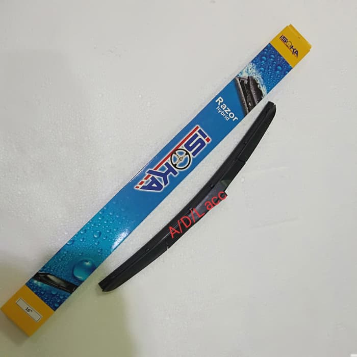 wiper silicon isoka razor hybrid frameless silikon wiper karet pembersih kaca depan mobil 14 16 18 20 22 24 26 inci in inchi