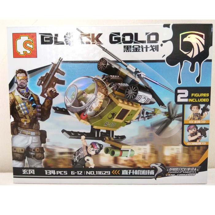 Promo Terbaru Lego Army Military Fighter Helicopter - Block Gold Sembo 11629