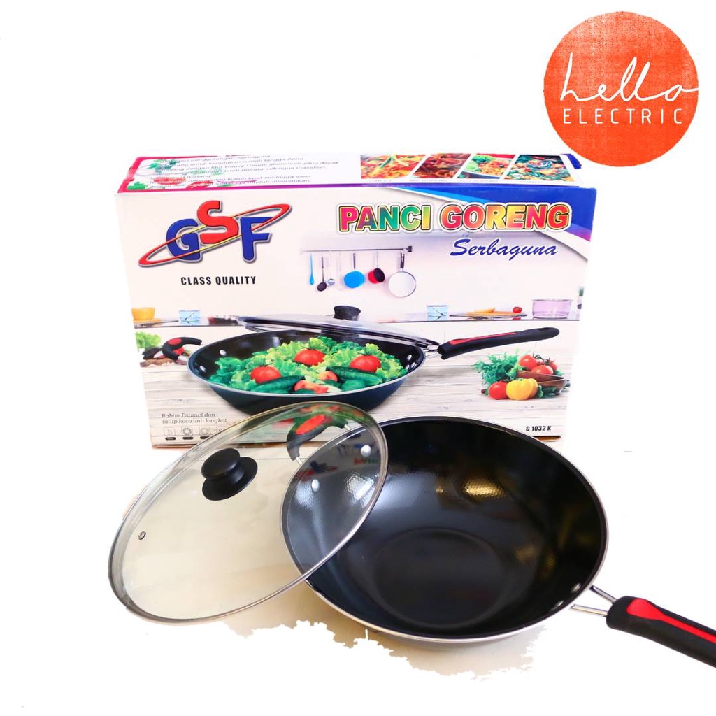 PANCI WAJAN PENGGORENG ENAMEL  GSF G1032K ( 32CM )