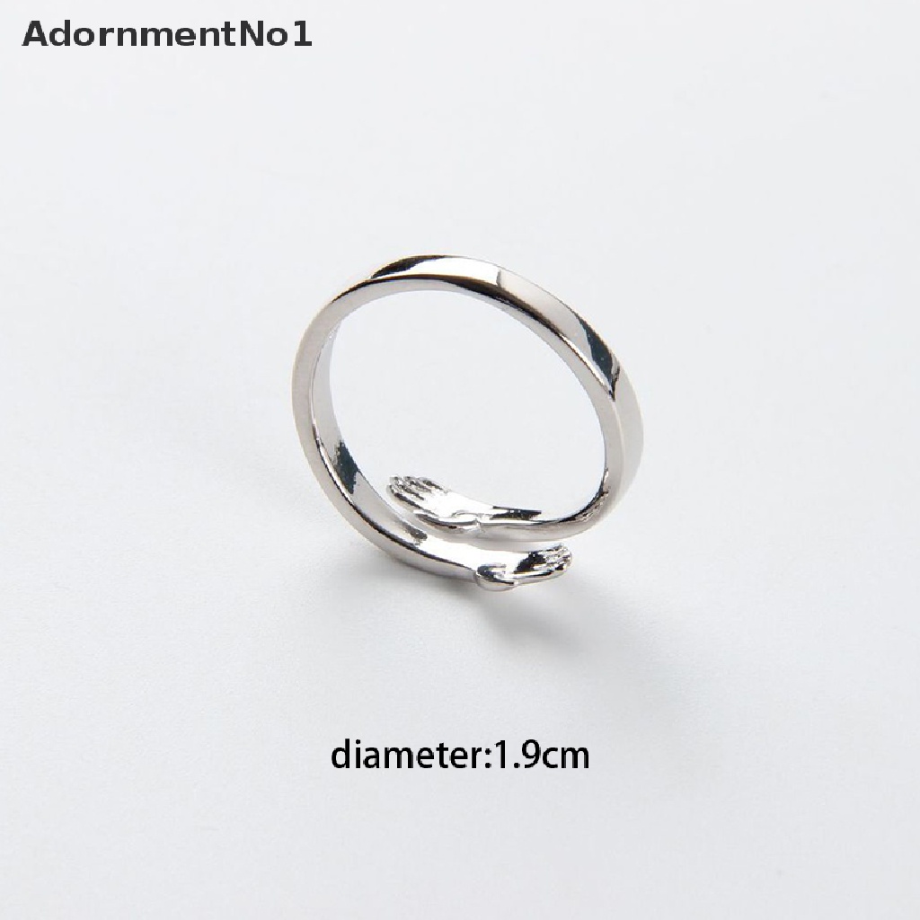 (AdornmentNo1) Cincin Terbuka Adjustable Motif Love Hug Untuk Perhiasan Wanita / Hadiah