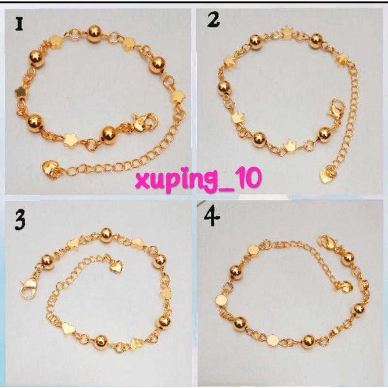 XAL-21.Gelang tangan wanita xuping berlapis emas uk18cm.