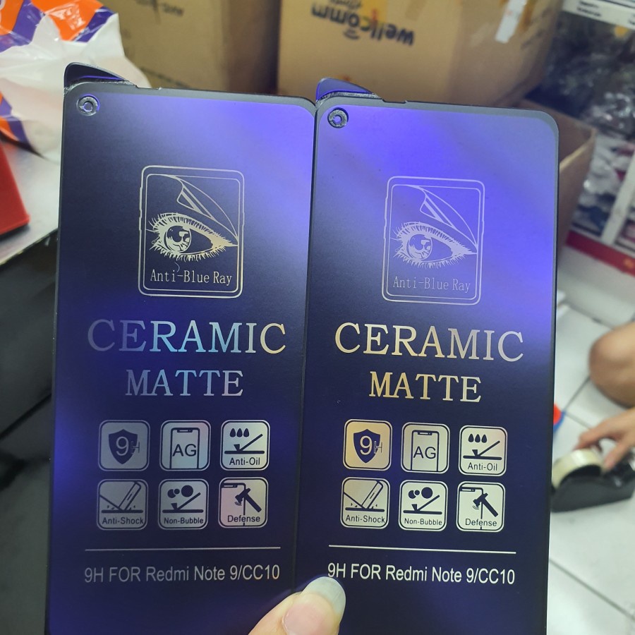 REDMI A1 10A 10 5G 10C 10 9 9A 9C 9T NOTE 9 9 PRO ANTI GORES CERAMIC BLUE LIGHT ANTI RADIASI MATTE ANTI MINYAK PELINDUNG MATA SCREEN GUARD PELINDUNG LAYAR FULL COVER REDMI10 REDMI 10 4G