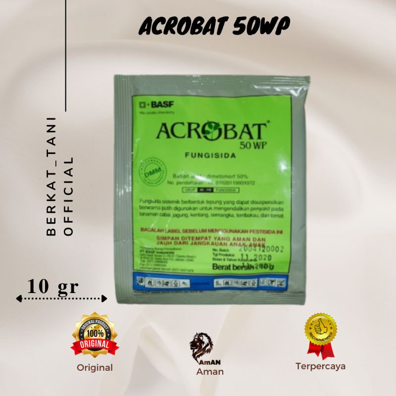 Acrobat 50 WP Fungisida Sistemik Obat Tanaman Pertanian Fungisida Cabe Kentang Jagung