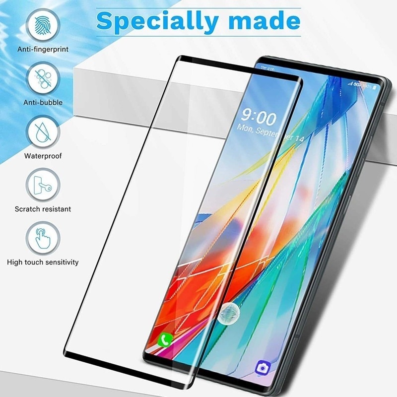 Pelindung Layar Tempered Glass 9H 3d Curved Anti Gores Untuk LG Wing 5G