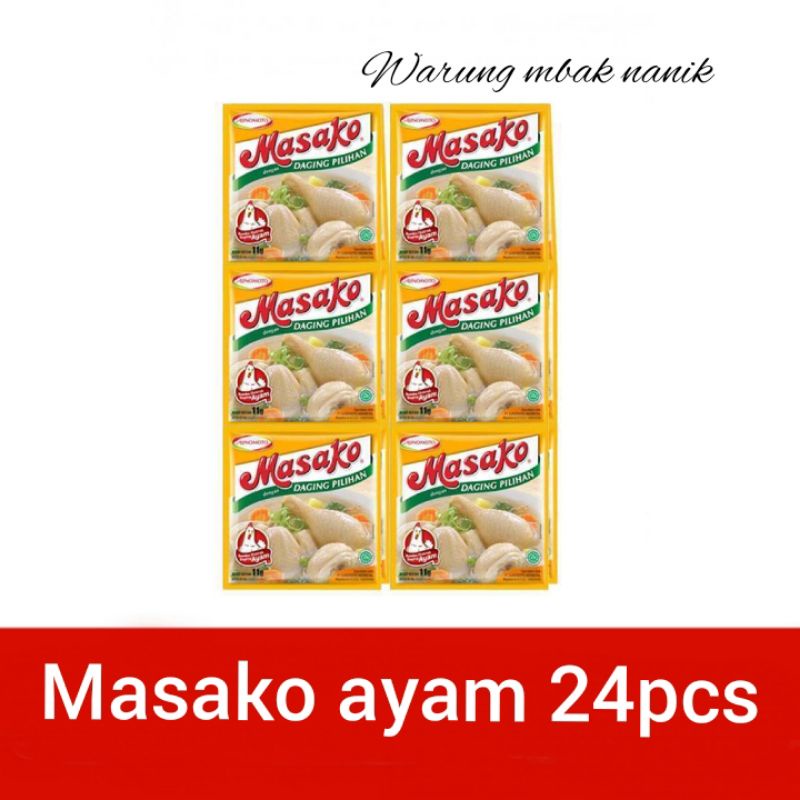 

Paket hemat masako ayam 2Lusin 24sachet 10g