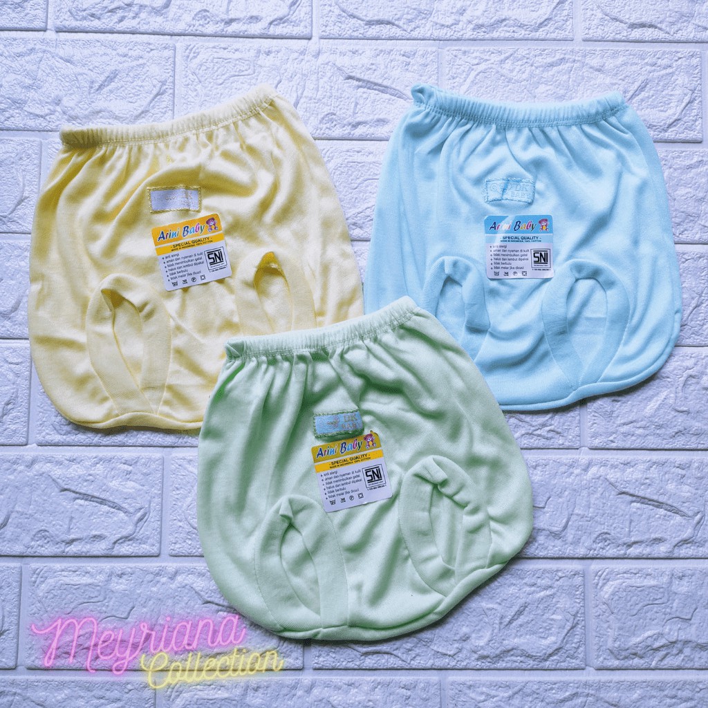 3 SET Celana Pendek POP Bayi Baru Lahir / 3 PCS Celana POP Bayi Newborn / 3 Celana KacamataWarna Soft SNI Bayi Baru Lahir Meyriana Collection